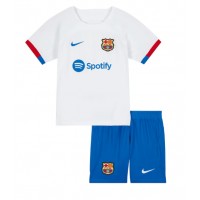 Barcelona Fußballbekleidung Auswärtstrikot Kinder 2023-24 Kurzarm (+ kurze hosen)
